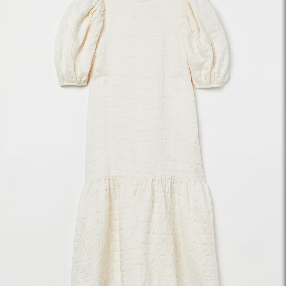 H&M Cream Puff Sleeve Dress